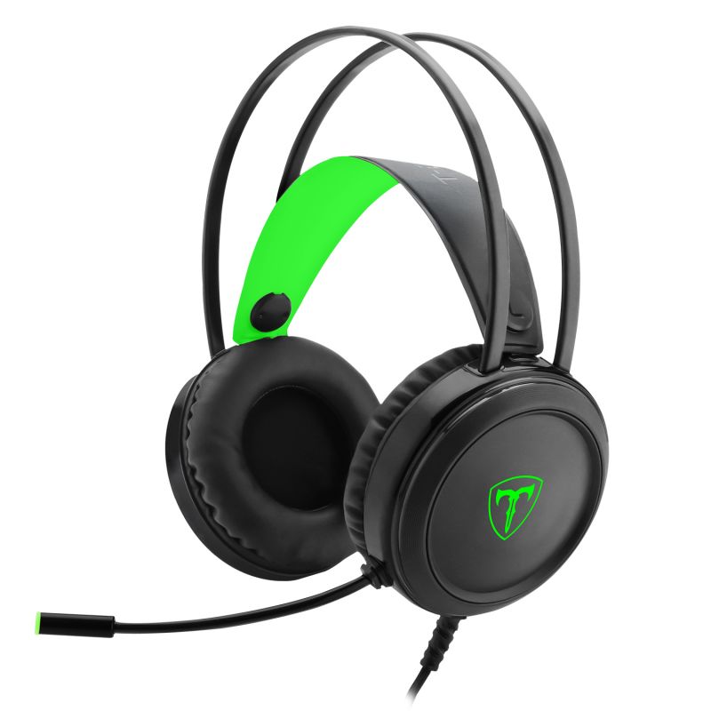 Konkas - Headset Gamer T-Dagger Ural, Black e Green, T-RGH202