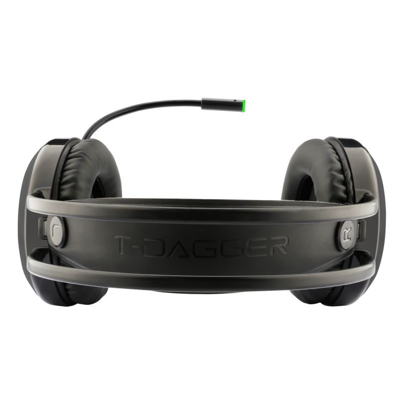 Konkas - Headset Gamer T-Dagger Ural, Black e Green, T-RGH202